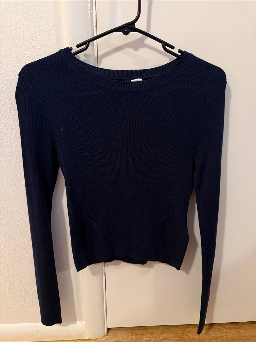 H&M Navy Long-Sleeve Knit Top